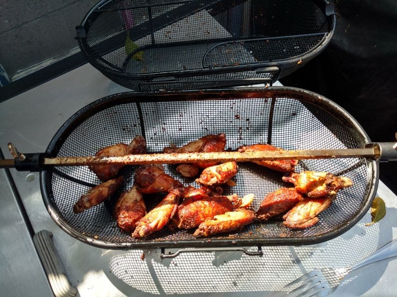 Weber Rotisserie Basket Wings